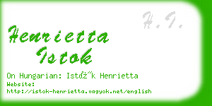 henrietta istok business card